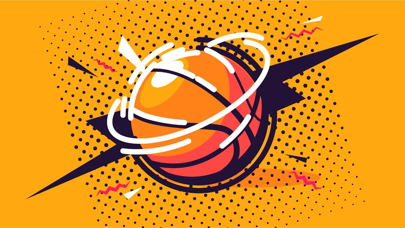 Basketball halftone background